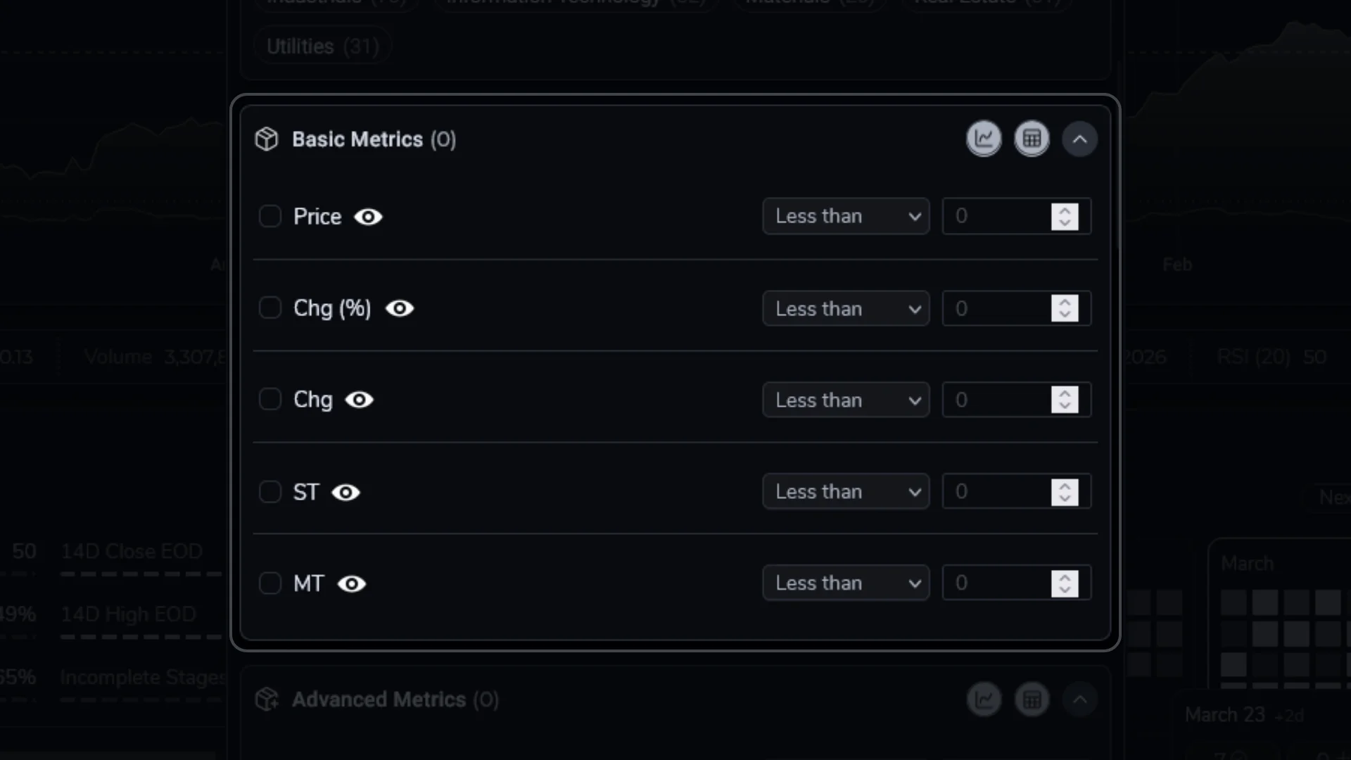 Docs Basic Metrics Filters